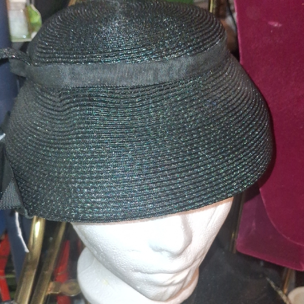 Old Navy Black Woven Visor Hat Casual Accessories